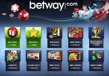 Betway Casino Lobby