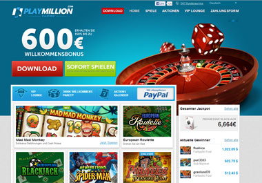 Das PlayMillion Casino testen