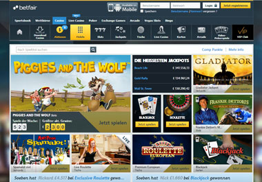 Das Betfair Casino testen